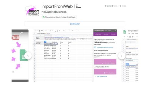 ImportFromWeb: una alternativa a ImportXml para scrapear webs con Google SpreadSheets
